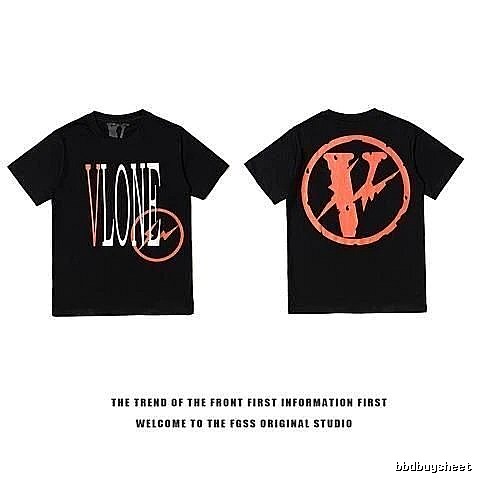 Vlone Monogram Logo T-shirt Black Purple Vlone for Casual Outfits