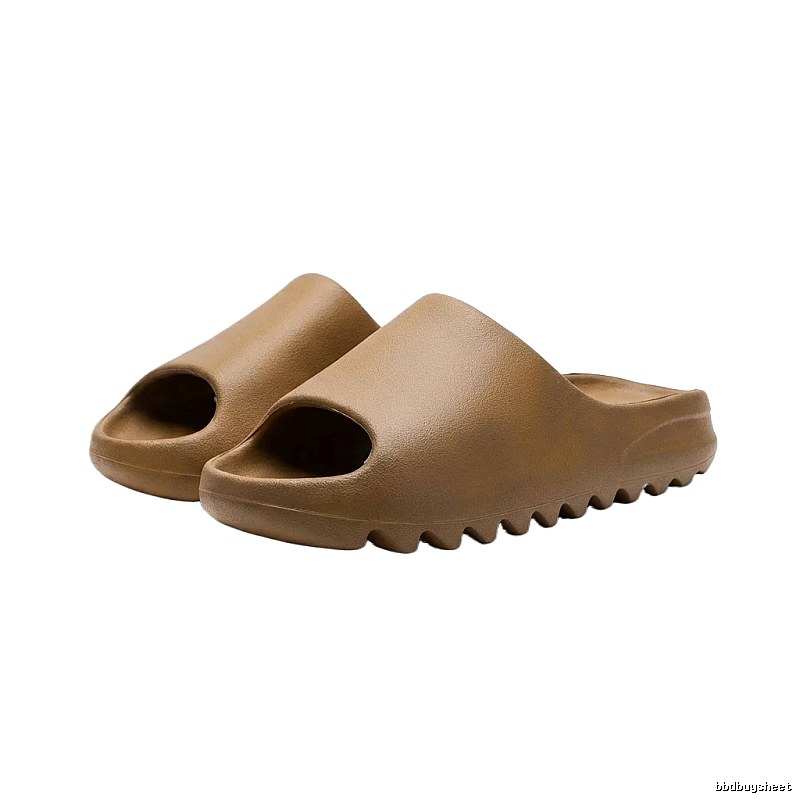 Yeezy matte military brown slippers